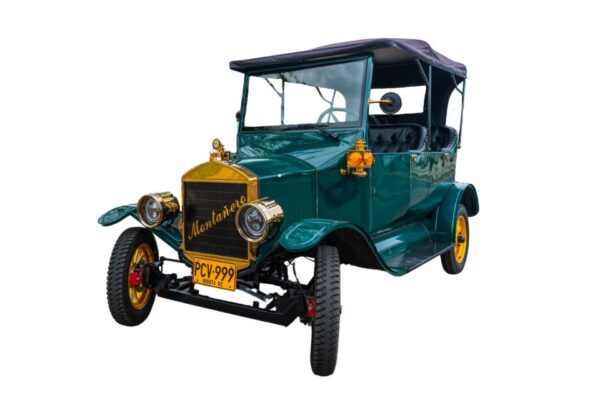 Carro clásico 3 a 4 personas - Color Aguamarina